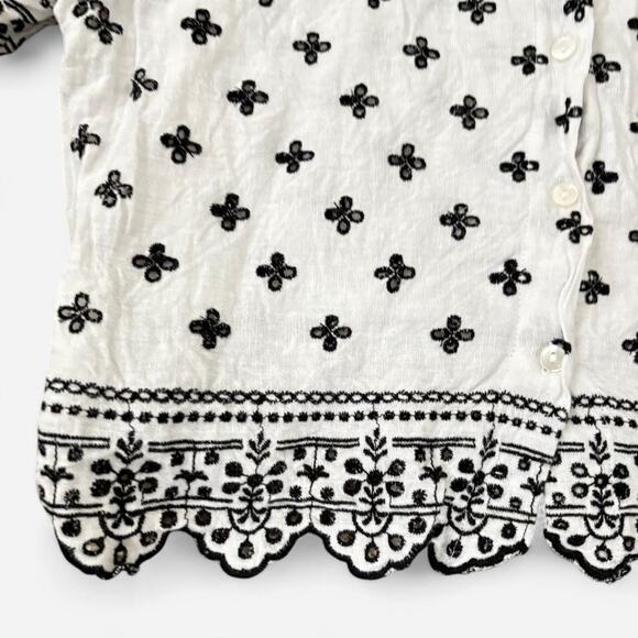 Abercrombie & Fitch Short-Sleeve Linen-Blend Embroidered Shirt Size Small - Picture 5 of 6